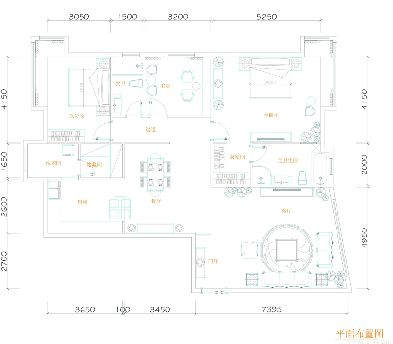 中式公寓平面設(shè)計圖