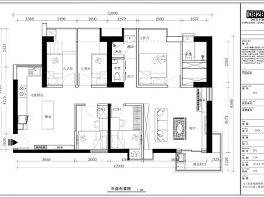 趙婷-北歐風(fēng)三居室改造平面圖